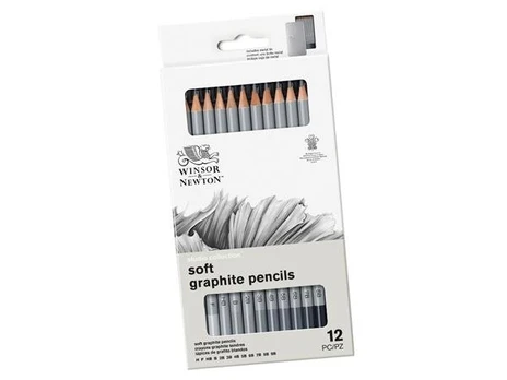 Grafitinis pieštukas W&N Studio 12vnt. (8B-H) metaline dežute