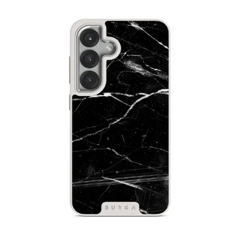 Noir Origin - Black Marble Samsung Galaxy S25 Plus Case, Elite Light (Magnetic) / Silver