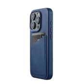 Mujjo iPhone 15 Pro Wallet Leather Case - Monaco Blue kaina