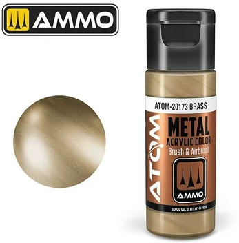 AMMO by MIG Jimenez AMMO MIG - ATOM Akriliniai dažai METALLIC Brass, 20ml, 20173