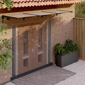 Stogelis durims, juodos spalvos, 297,5x90cm, polikarbonatas kaina