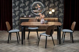 PEDRO table walnut / juodas kaina