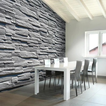 Artgeist Fototapetas - Pilkas stone wall 400x309