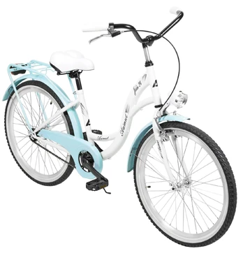 Dviratis AZIMUT Julie 24“ 2023 white-turquoise
