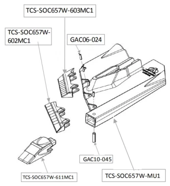 Antgalis norago su karbidu TCS-SOC657W-6