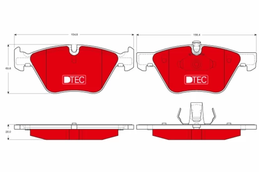 TRW GDB1559DTE Brake pad set
