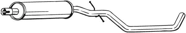 Vidurinis duslintuvas BOSAL 281-641 kaina
