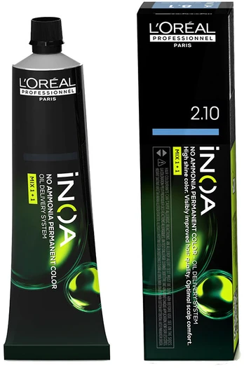 L'Oreal INOA be amoniako permanentinė spalva #2.10 60 gr