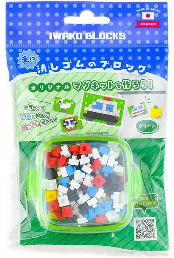 Karpomas Iwako kūrybinis mozaikų rinkinys „KESHI-BLO Mini Magnet-Žalias”, ER-GLB414