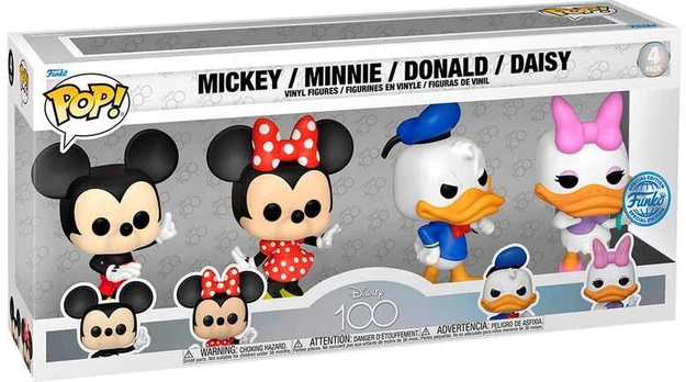 Funko POP pack 4 figures Disney 100th Anniversary Disney Classic Exclusive