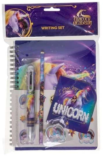 Usorteret UNICORN ACADEMY, Writing Set, w/multi-col. pen