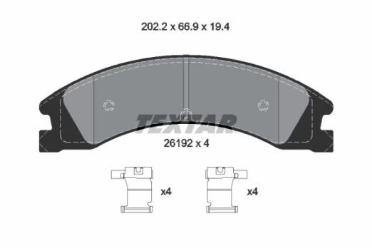 TEXTAR 2619201 Brake pad set