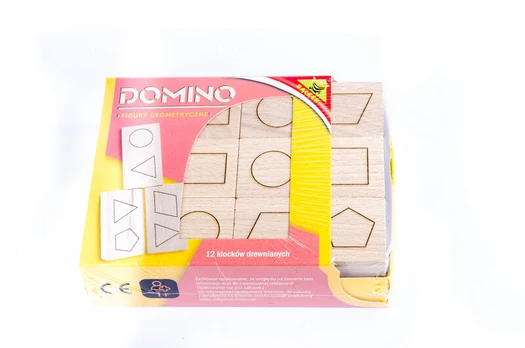 Mediniai domino - geometrinės figūros - Baczek