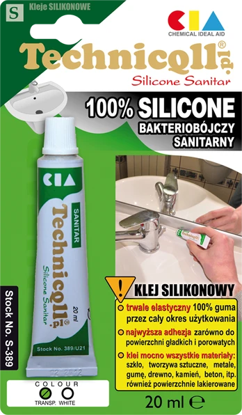 Technicqll Silikon sanitarny bezbarwny 70ml S-587