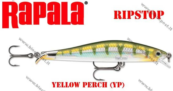 Rapala vobleris RipStop YP Geltona Perch