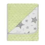 Blanket - 625 - MINKY/COTTON- size 80x90 - GREEN kaina