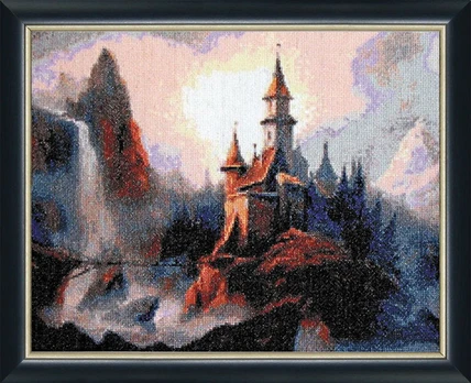 Siuvinėjimo rinkinys „Paslaptinga pilis“ (38,5 х 30 cm)