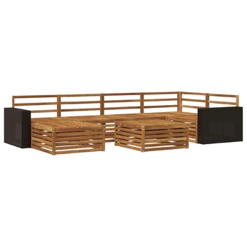 Lauko sofos komplektas 7 pcs Natūrali