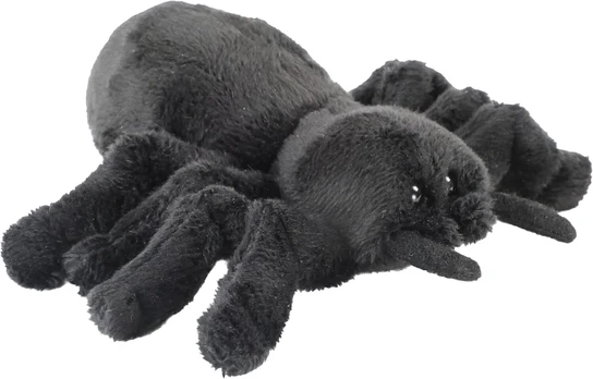 Juodas voras pliušinis žaislas - 16 cm