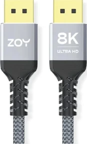 Kabelis ZOY DisplayPort 1.4 3m + Velcro ZCD3