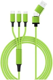 Kabelis USB smrter Hydra ULTRA 5in1 Nylon-Ladekabel, 120cm, žalias retail