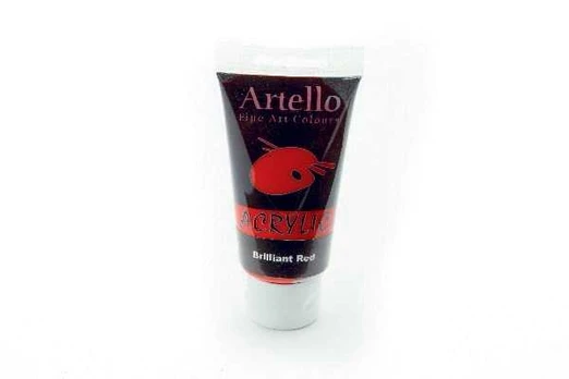 Artmax Artello acrylic 75ml Brilliant Raudona