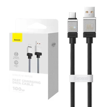 USB į USB-C "Baseus CoolPlay 100W" 1 m kabelis (juodas)