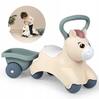 Ponis su priekaba Smoby, kūdikiams
