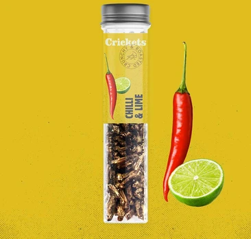 Traškūs skrudinti svirpliai "Chilli and Lime"