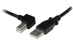 Kabelis StarTech USBAB3ML USB 2.0 A male, USB 2.0 B angle, 3 m, juoda