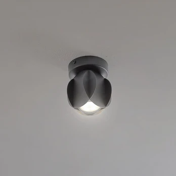 GAMBIT lubinis prožektorius, juodas, Ø 10 cm, metalinis, GU10 LED