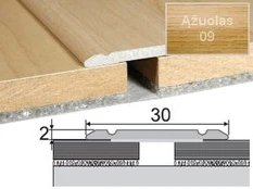 Profilis Effector A02 sujungimo, klijuojamas | ąžuolas 180 cm 30x2 mm