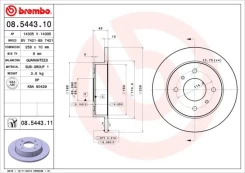 Stabdžių diskas BREMBO 08.5443.11 kaina