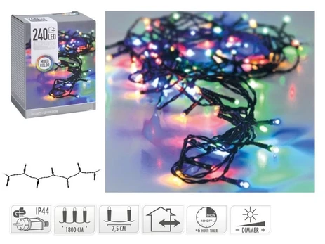 LED girlianda GREEN MULTI-240
