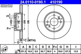 ATE 24.0110-0190.1 Brake Disc kaina
