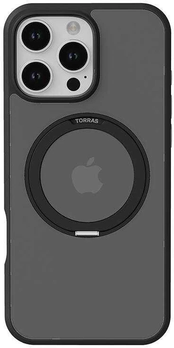 Torras Ostand case for iPhone 16 Pro (juodas)