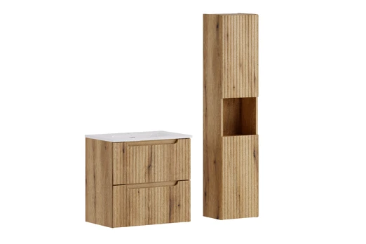 Vonios baldų komplektas Nova Coast Evoke, 60 cm, smėlinė