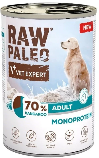 VETEXPERT Raw Paleo Kengūra – drėgnas ėdalas šunims – 400g