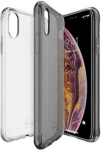 Dėklas ITSKINS NANO DUO cover til iPhone XS Max®. Sort og gennemsigtig