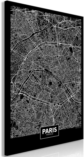 Artgeist Paveikslas - Dark Map of Paris (1 Part) Vertical