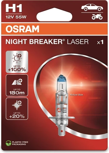 Osram LEMP AUTO 55W 12V P14.5S 10XBLI1 H1