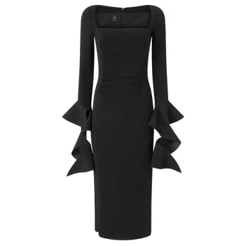 Maxi suknelė moterims, Juoda, Formina dress