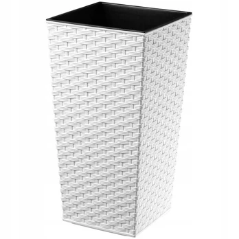 Gėlių vazono įdėklas 29x57 cm aukščio baltas
