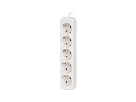 LANBERG Maitinimo juosta 5x Shuko 1,5m baltas