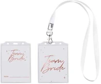 Party Deco Team bride ID kort