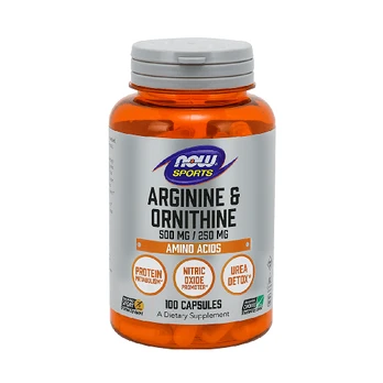 NOW Arginine Ir Ornithine 100 Veg. Kaps.