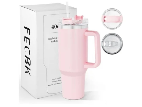 FECBK 40oz termosas su šiaudeliu ir dangteliu