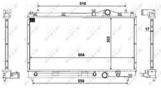 Variklio radiatorius NRF NRF 50332