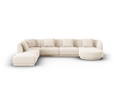 Panoramic Left Corner Sofa, "Tulum", 6 Seats, 330x255x70 Made in Europe