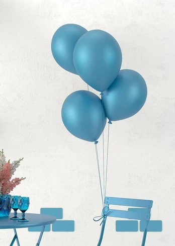 Balionai 30 cm mėlyni blizgūs 10 vnt